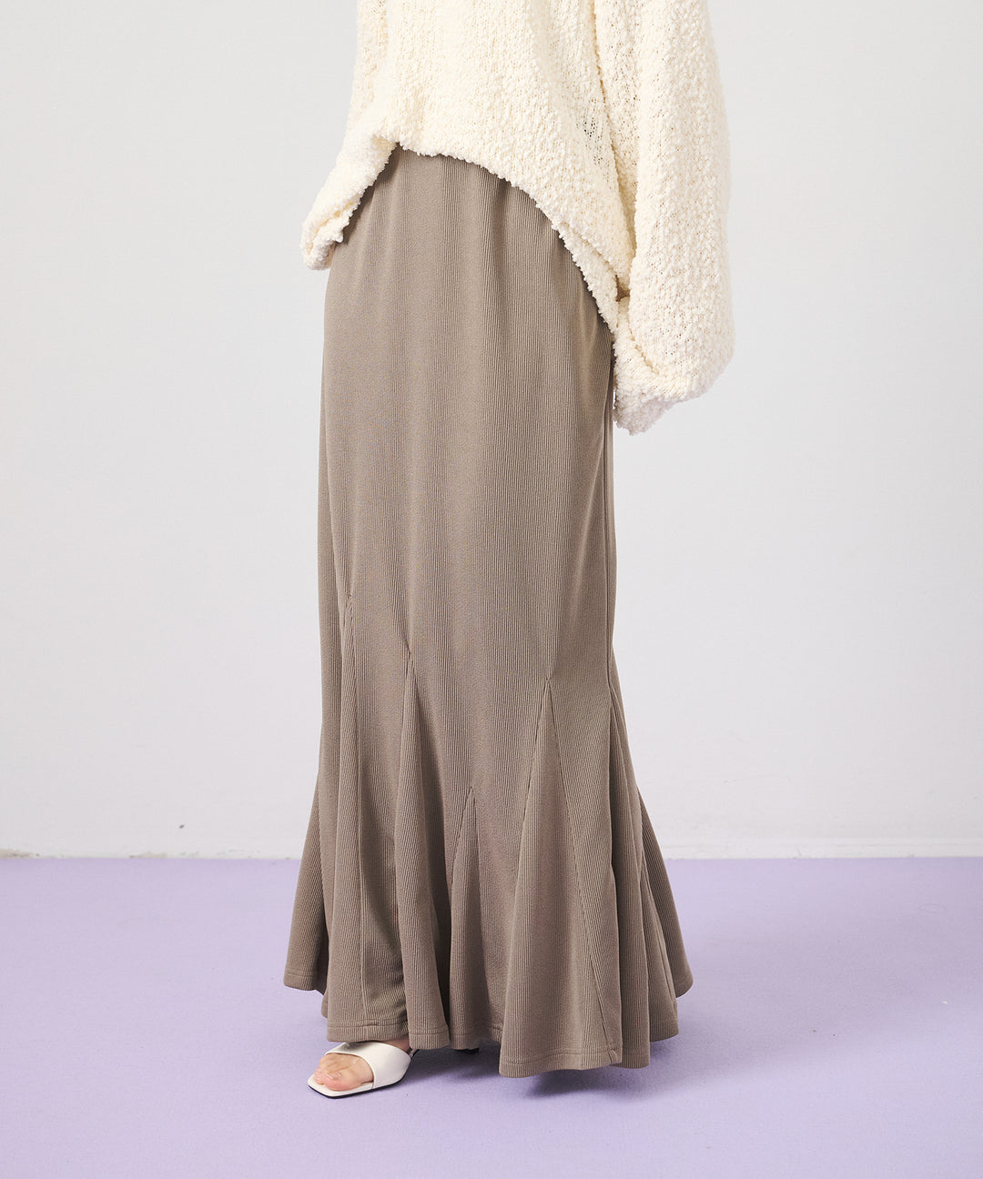 (eliuu)Ribbed Mermaid Skirt