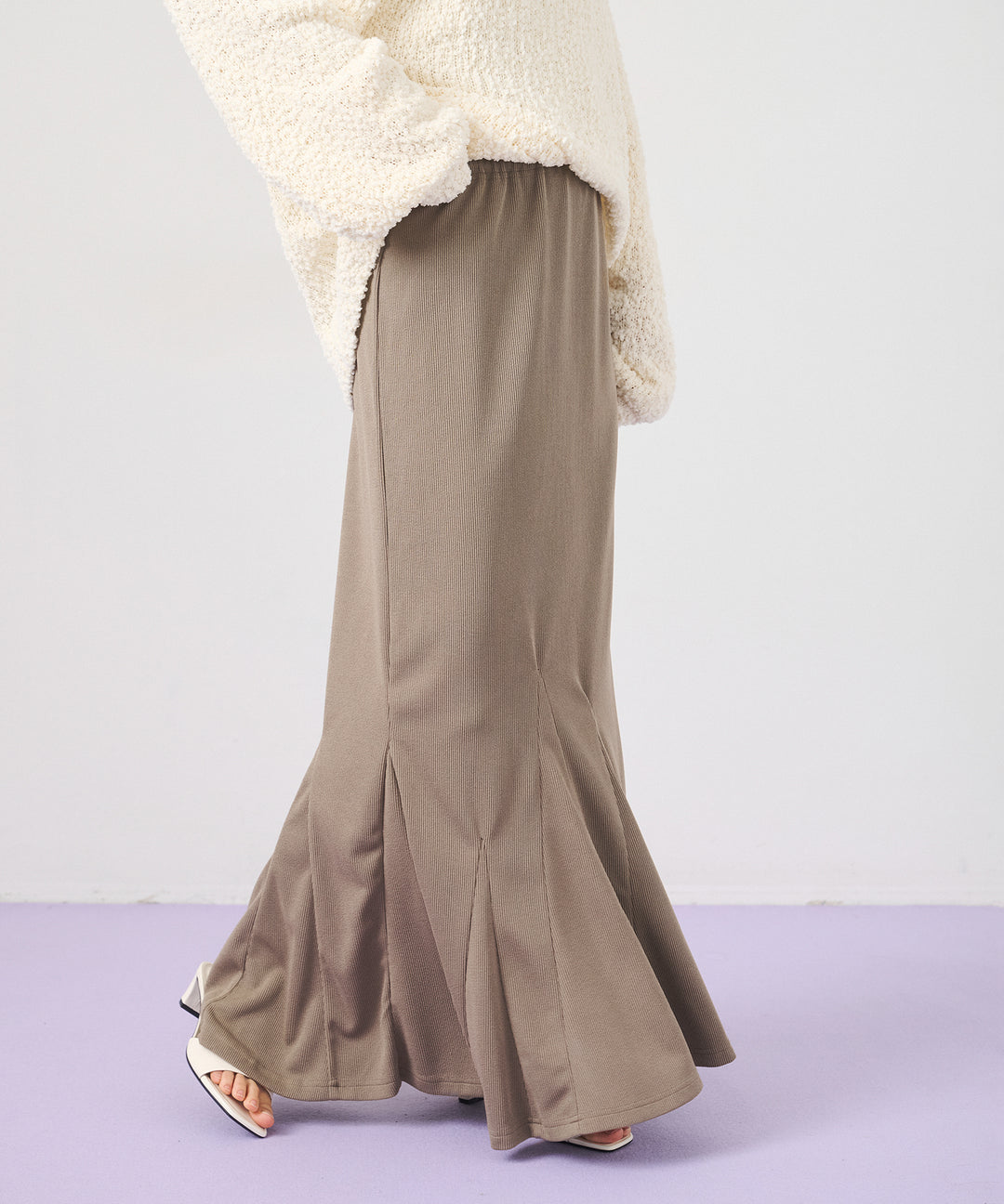 (eliuu)Ribbed Mermaid Skirt