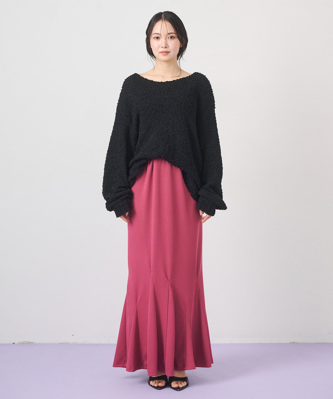 (eliuu)Airy Popcorn Knit Tops