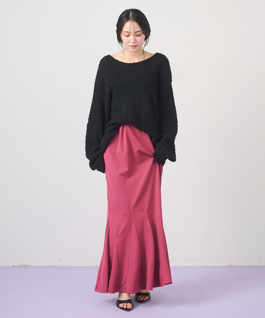 (eliuu)Ribbed Mermaid Skirt