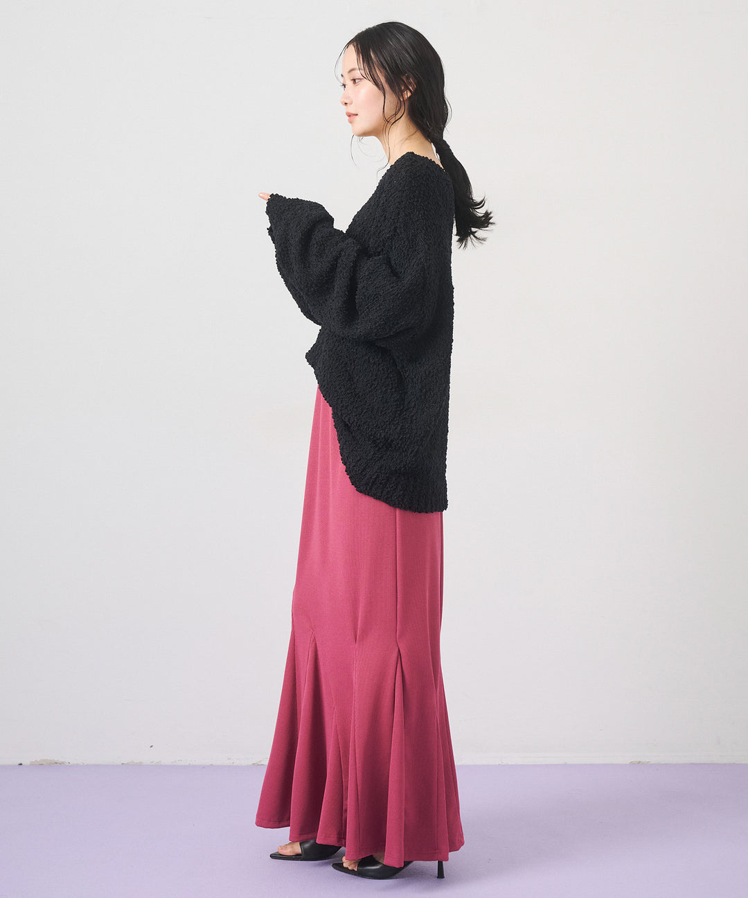 (eliuu)Ribbed Mermaid Skirt