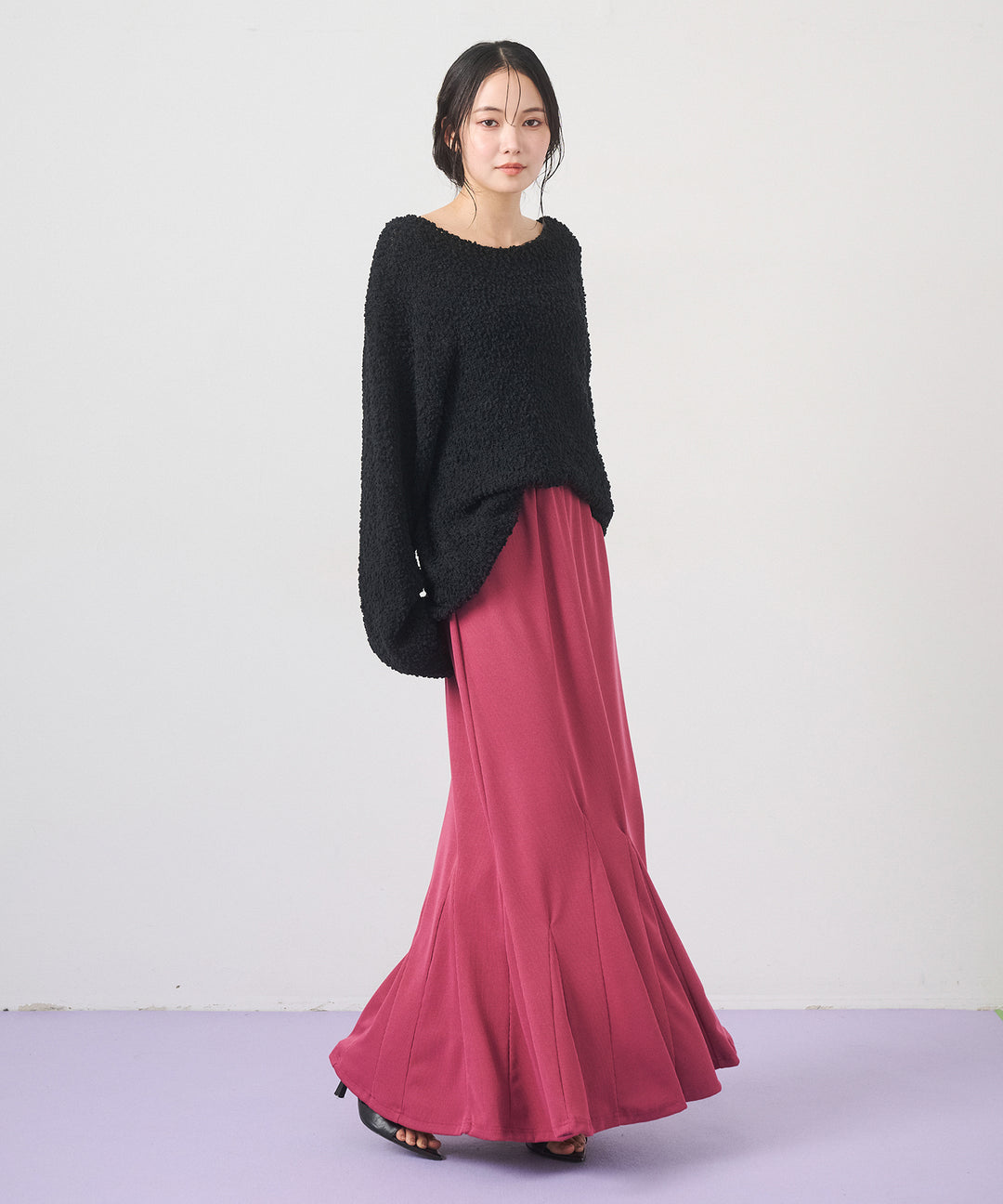 (eliuu)Ribbed Mermaid Skirt