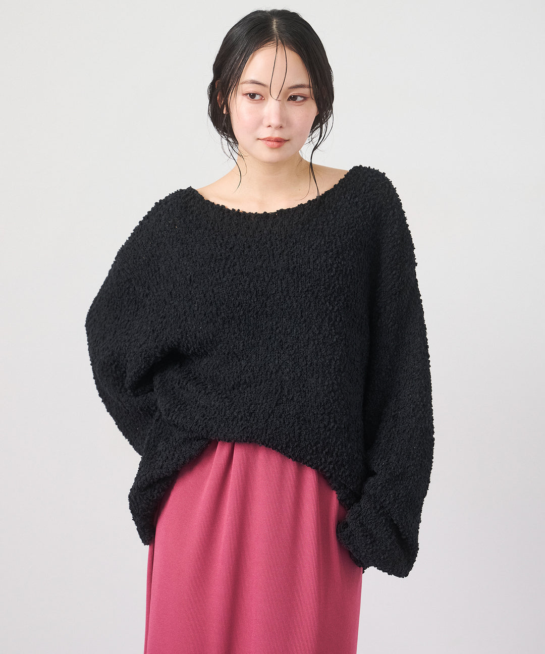 (eliuu)Airy Popcorn Knit Tops
