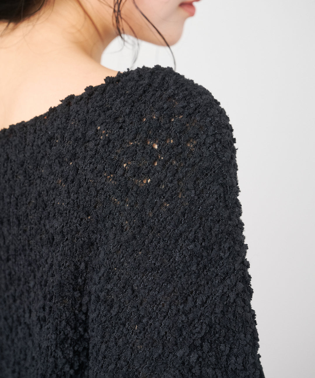(eliuu)Airy Popcorn Knit Tops
