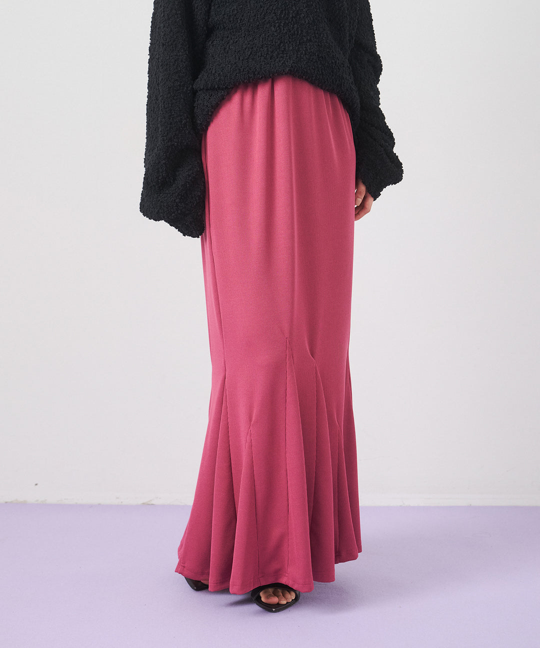 (eliuu)Ribbed Mermaid Skirt