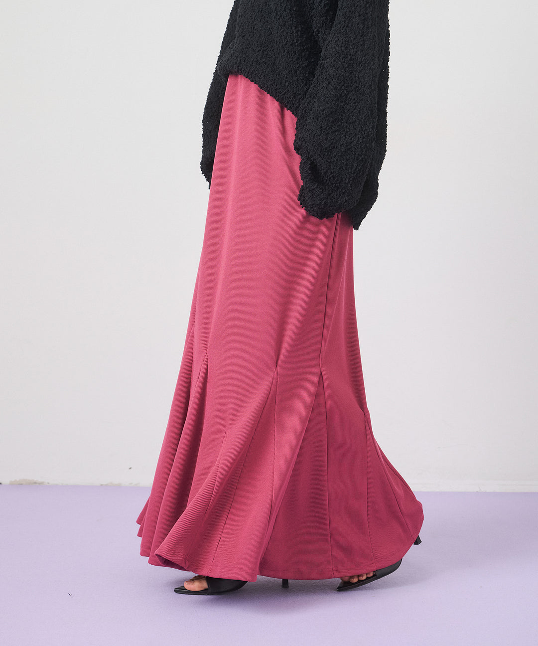 (eliuu)Ribbed Mermaid Skirt